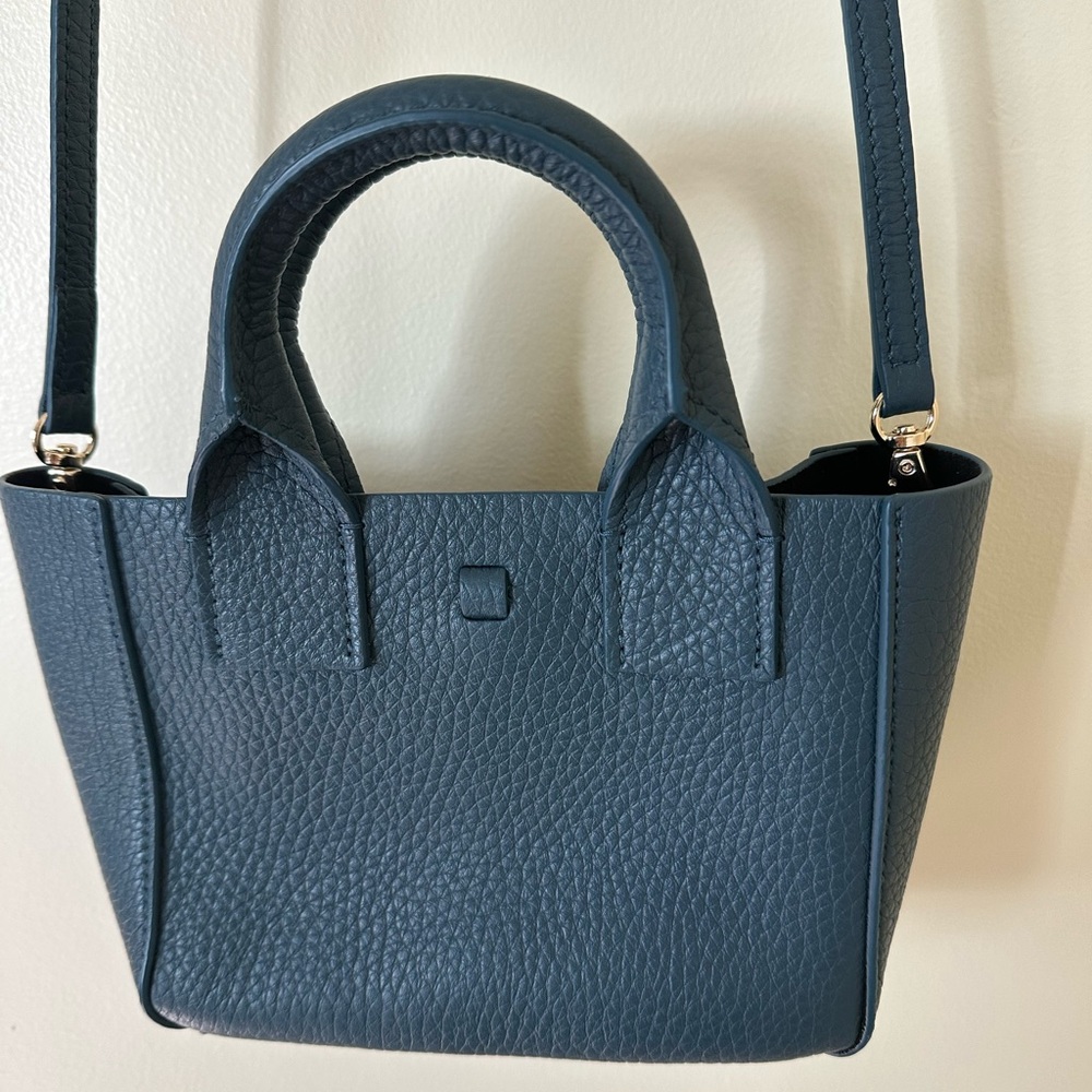 Yvonne Kone Navy Blue Leather Mini Tote – Made in Italy - Picture 3 of 6